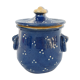 Vintage blue pot with lid