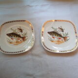 Set of 12 Longchamp plates and fish dish