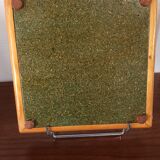 Dessous plat vintage en bois et céramique