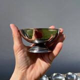 8 stainless steel cups 1970