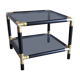 Table basse bois et métal doré – années 60/70