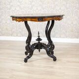 Antique Walnut Side Table with Veneered Top, 1890s
