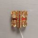 Swedish wall lamp in gold-colored metal with glass prisms. Estimated 1970-80s.