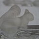 6 vintage animal glass knife holders