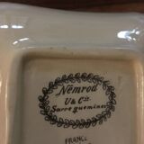 Paire de raviers en faïence de Sarreguemines modèle Nemrod