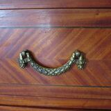 Louis XVI chest of drawers - Bronze - Butterfly wood veneer marquetry - 1930