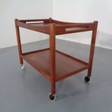 Teak tea cart by Hans J. Wegner for Andreas Tuck, Denmark, 1950s.