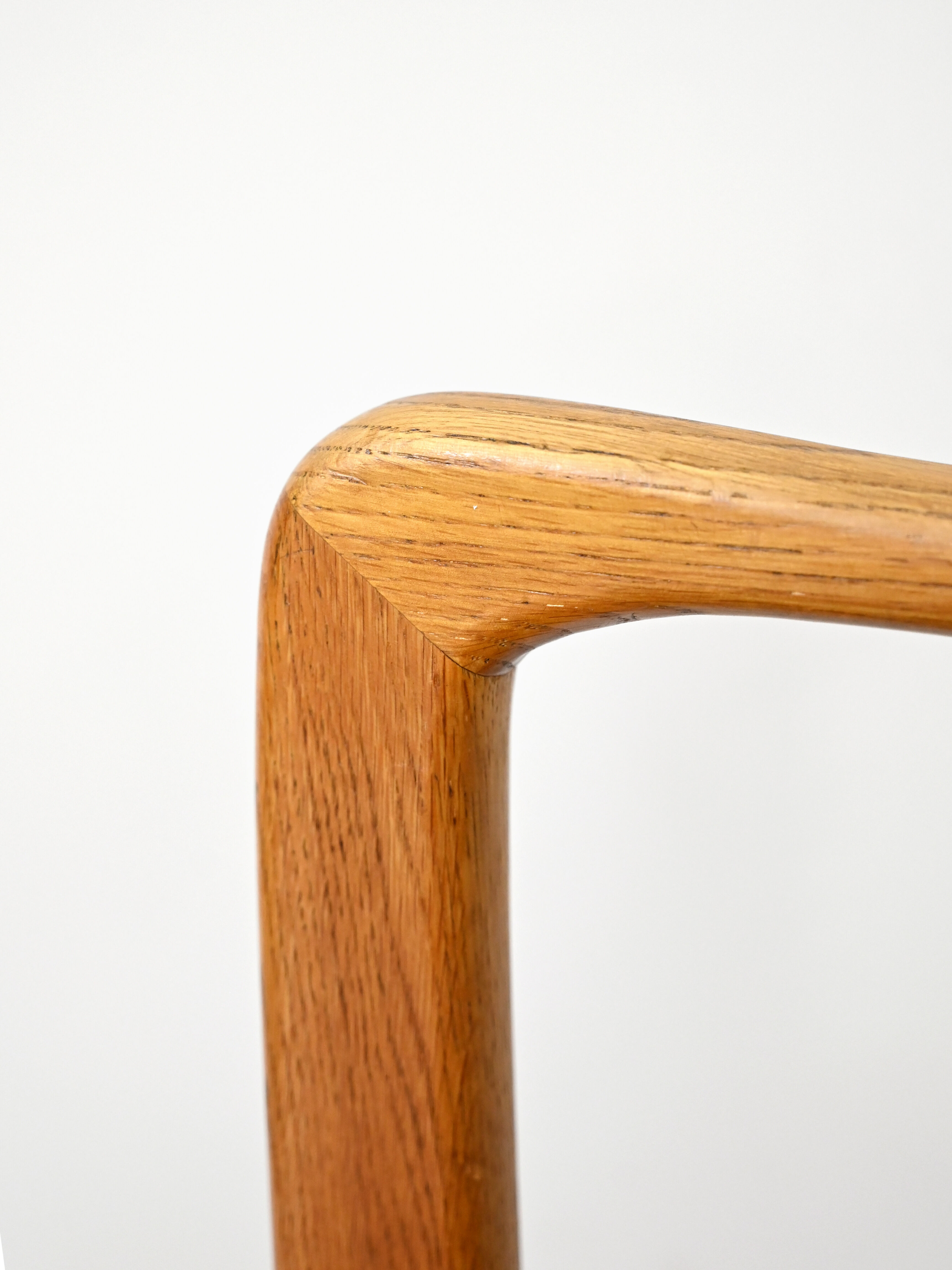 Pair of vintage Danish teak and leather armchairs