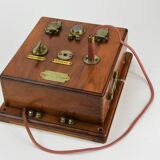 Wooden telephone communication block