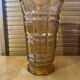 Vintage Art Deco Style Orange Amber Moulded Glass Vase