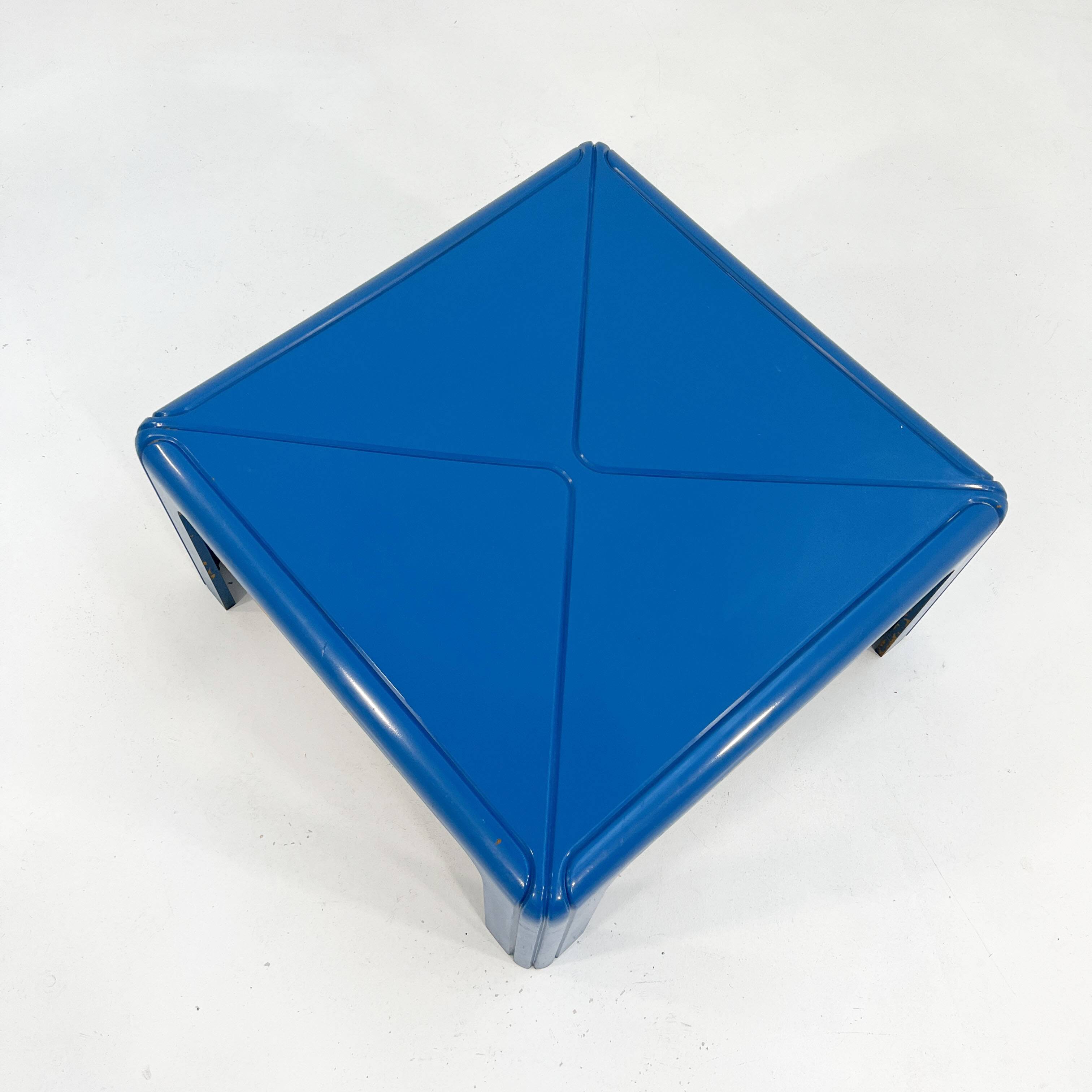 Blue coffee table model 4894 by Gae Aulenti for Kartell, 1970