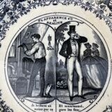 4 assiettes parlantes Vieillard XIXeme