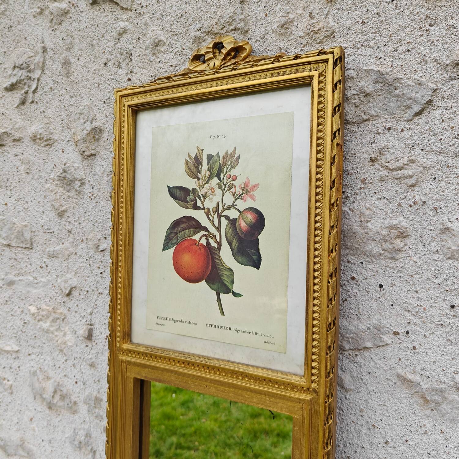 Small antique Trumeau mirror