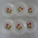 6 plates flowers orange yellow crown arcopal vintage