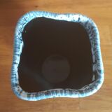 Vase style Vallauris black and blue H 14 cm