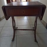 Old game table on top of leather