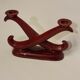 Ceramic candle holder Saint Clément red burgundy