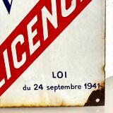 Old enamelled plate license IV