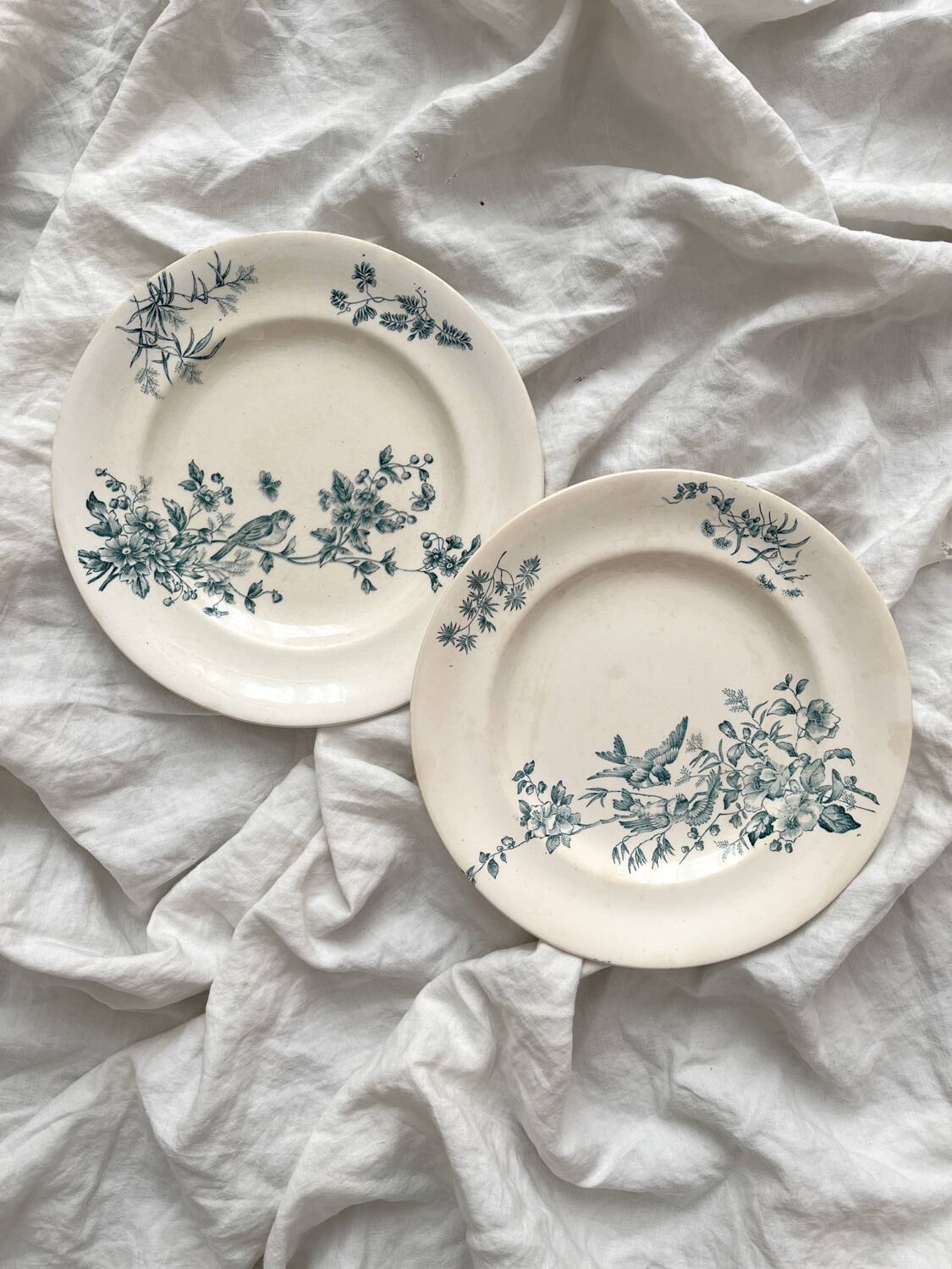 2 flat plates in iron earth “Mignon” Longwy