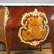 Louis XV style commode in marquetry around 1900