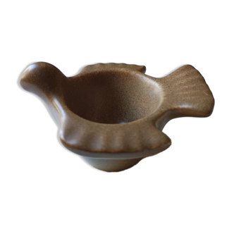 Vintage stoneware mini bird pot