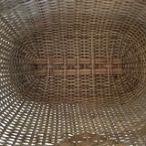 Atypical rattan panière - vintage