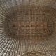 Atypical rattan panière - vintage