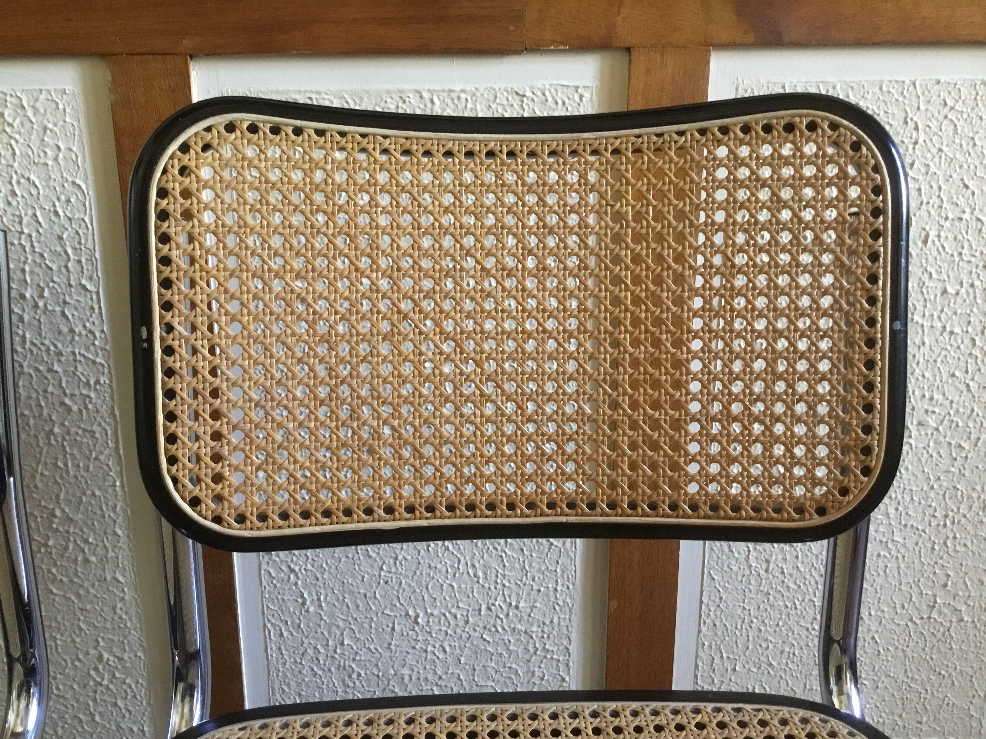 Pair of chairs Cesca B32 vintage designed by Marcel Breuer