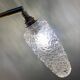 Vintage tulip wall light in diamond-point glass