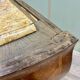 Curved sauteuse commode in stamped marquetry louis xv style xix eme century