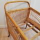 Vintage rattan baby bed