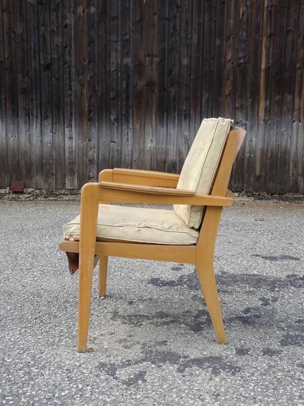 Chaise bridge modèle FS 106 de Pierre Guariche, édition Airborne, vers 1950