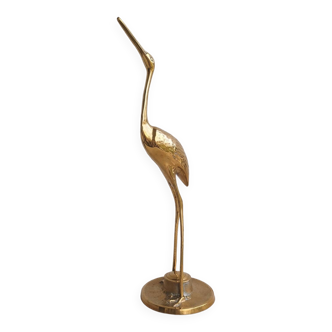 Brass heron on base
