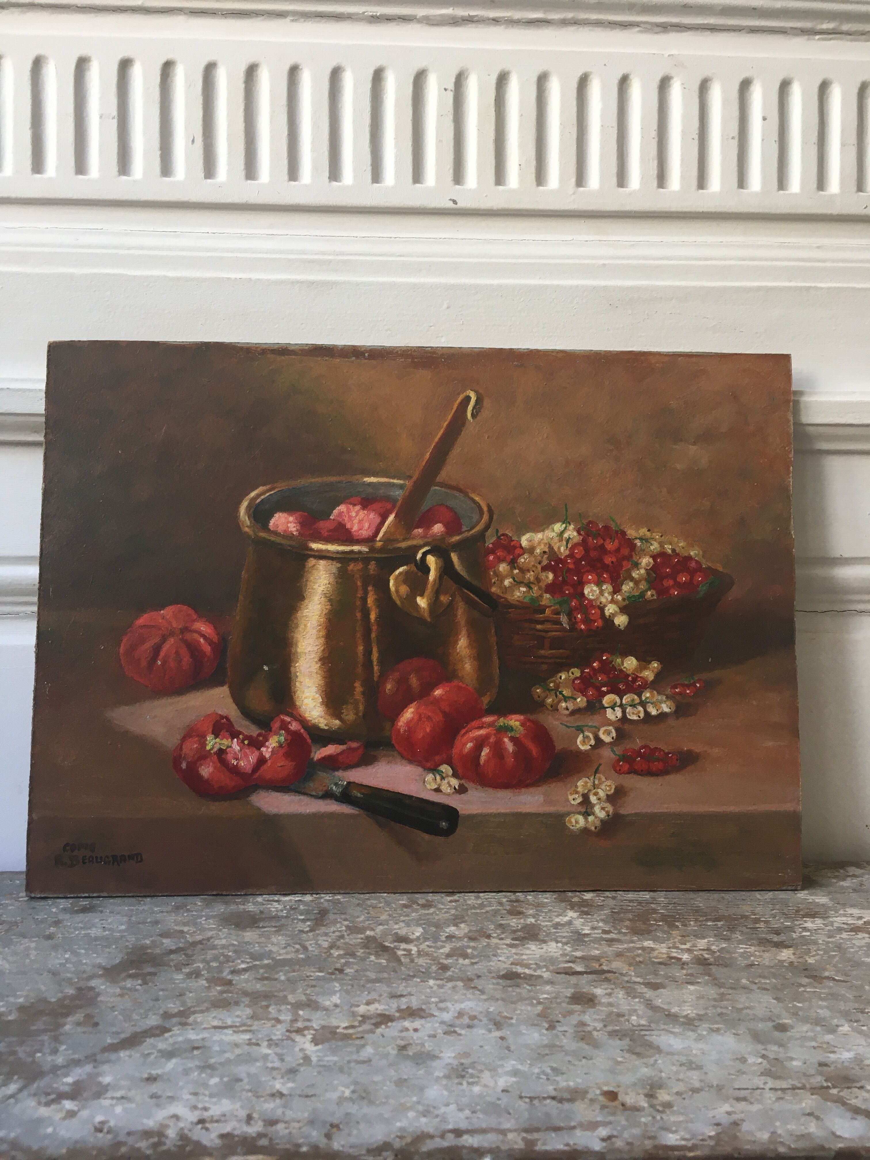 Nature Dead oil on rigid support