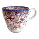 Tasse à café en faïence fine décor Minton Sarreguemines