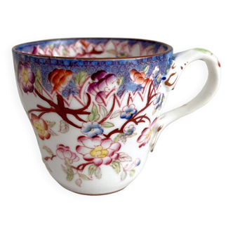 Tasse à café en faïence fine décor Minton Sarreguemines