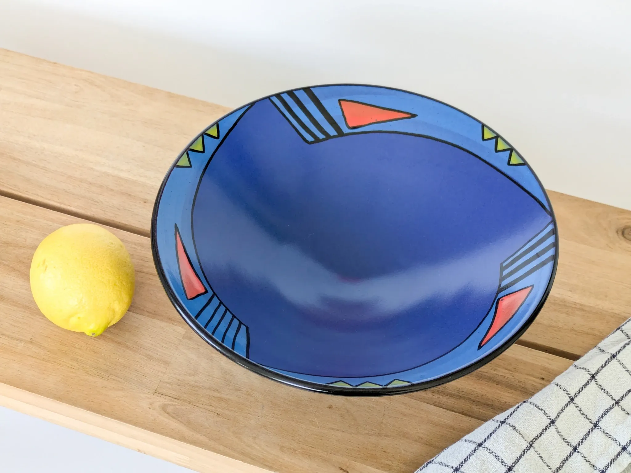 Fruit Bowl KMK Kupfermühle Indigo Series, Memphis Style 1980s