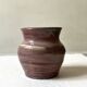 Handmade ceramic vase in powder pink glaze, signed underneath the base 1988.
