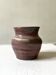 Handmade ceramic vase in powder pink glaze, signed underneath the base 1988.