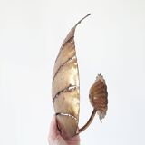 Leaf wall lamp in gold metal 1970