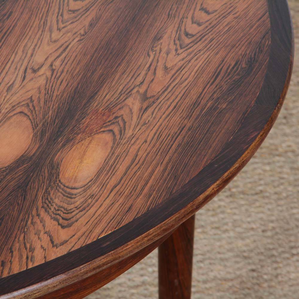 Round rosewood dining table by Johannes Andersen, 1960