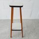 Plant stand made of wood and formica with two shelves, flower column