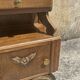 Pair of bedside tables, 1930s, 1940s, solid wood and marble