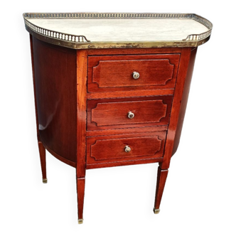 Old chest of drawers with marble top, Louis XVl style