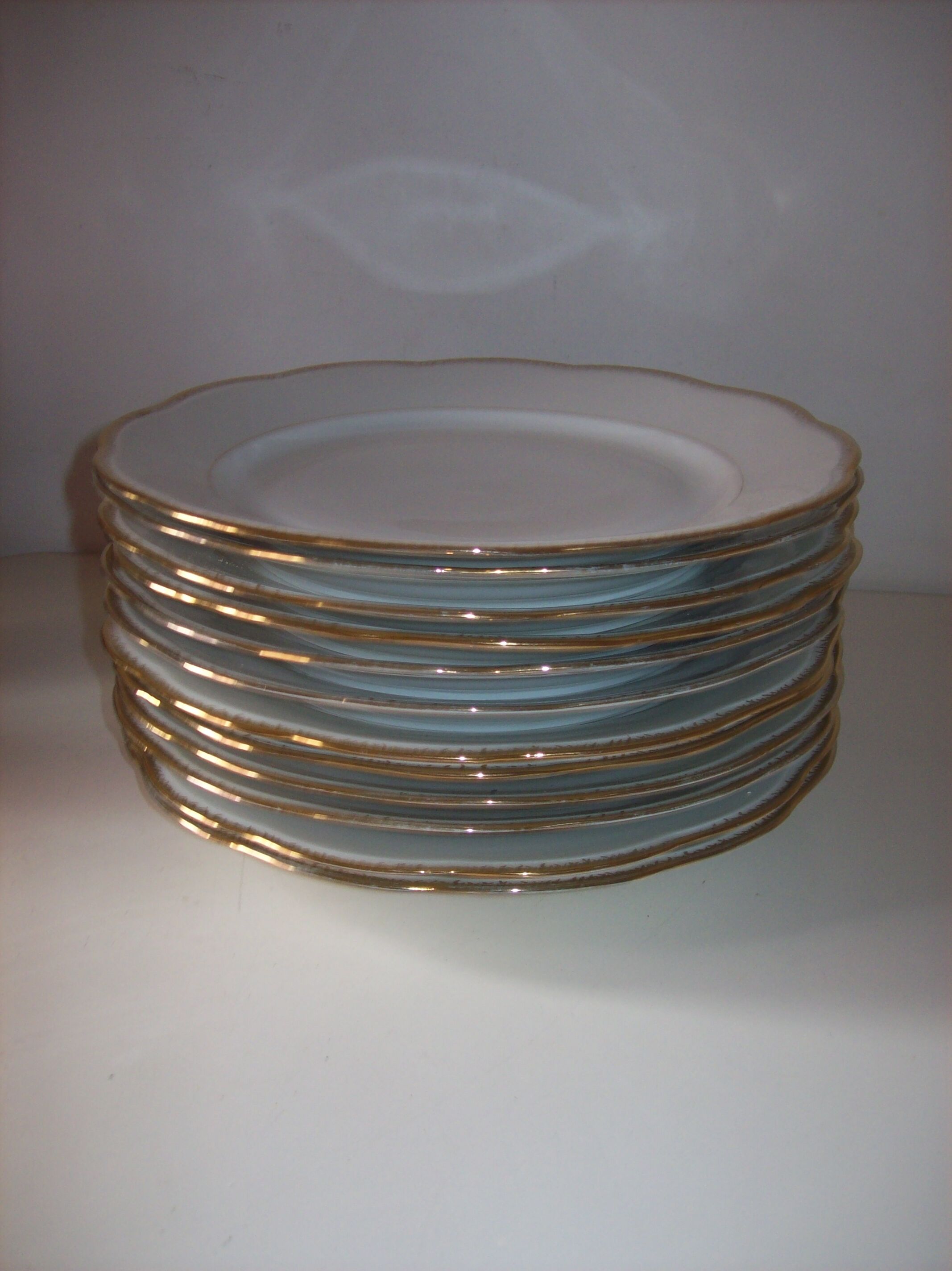 White porcelain plates