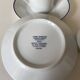 Set of 3 Jammet Seignolles coffee cups and bowls in Limoges model ROYAN