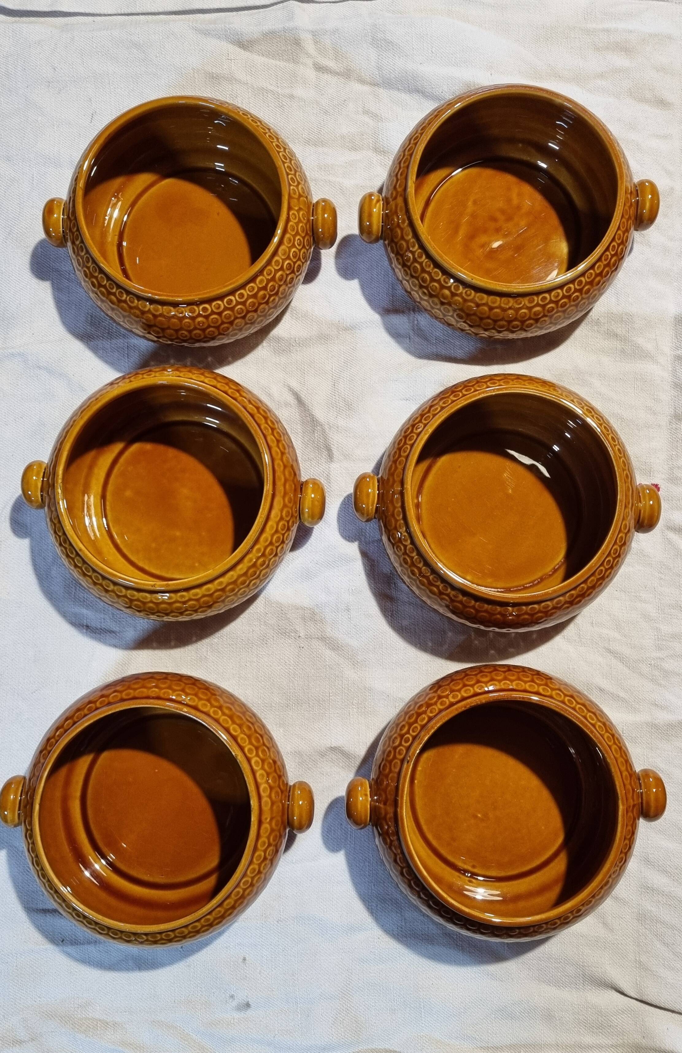 Gien service 2 dishes + 6 bowls