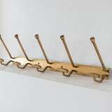 Coat rack metal golden 5 hooks