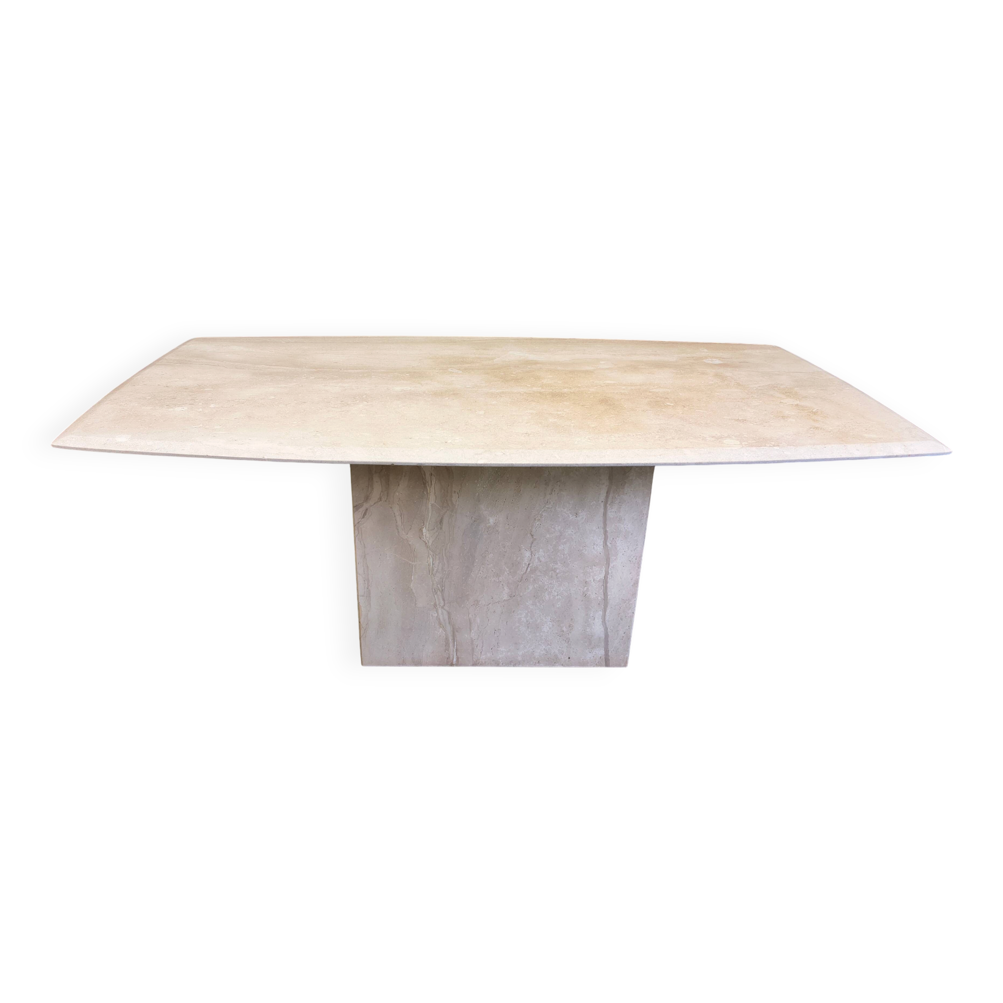 Vintage travertine dining table, 1970s