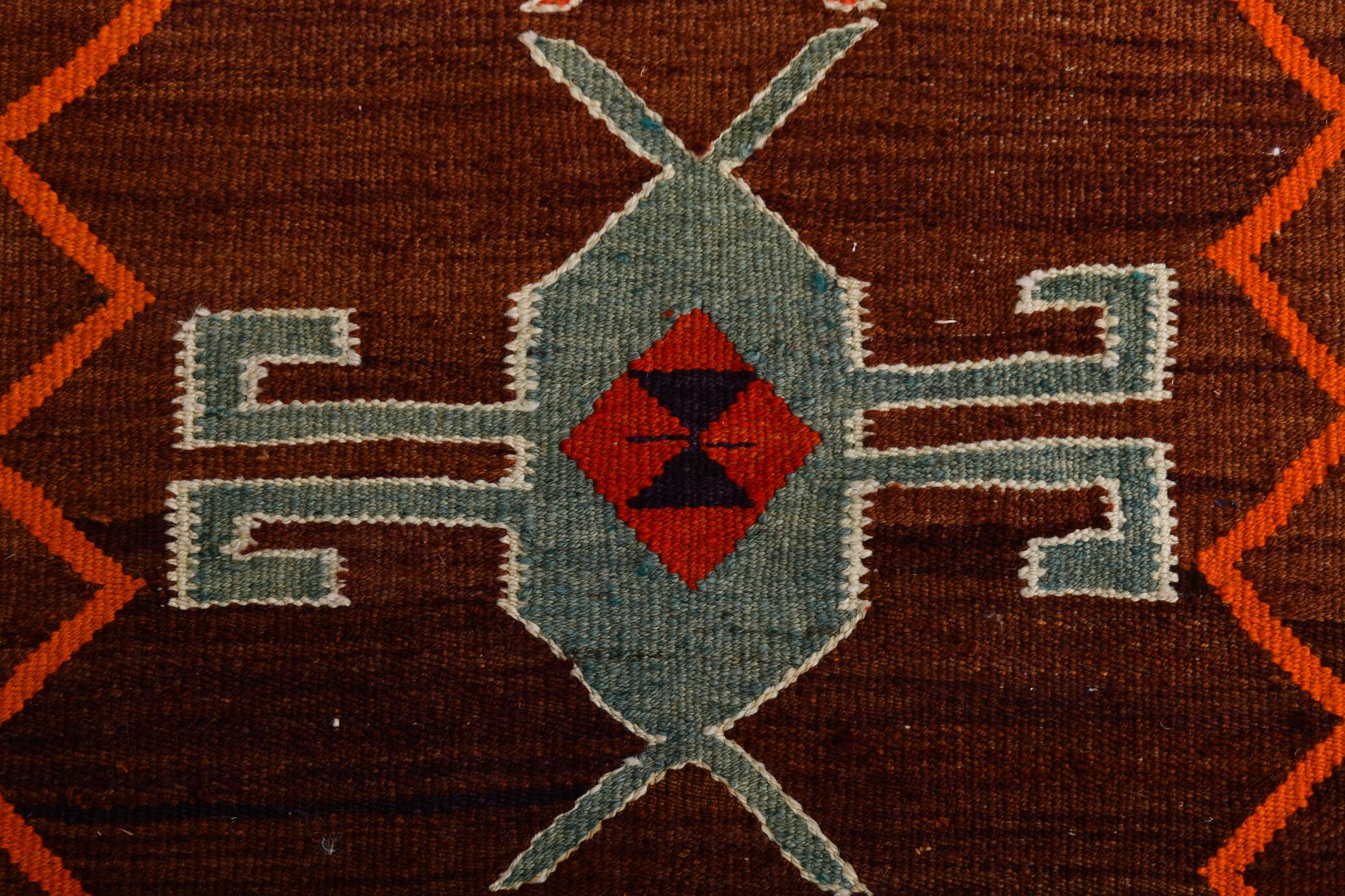 Tapis de couloir Kilim rouge